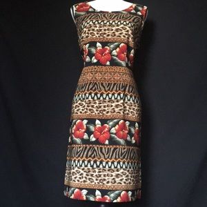 Kathie Lee Mixed Print Dress